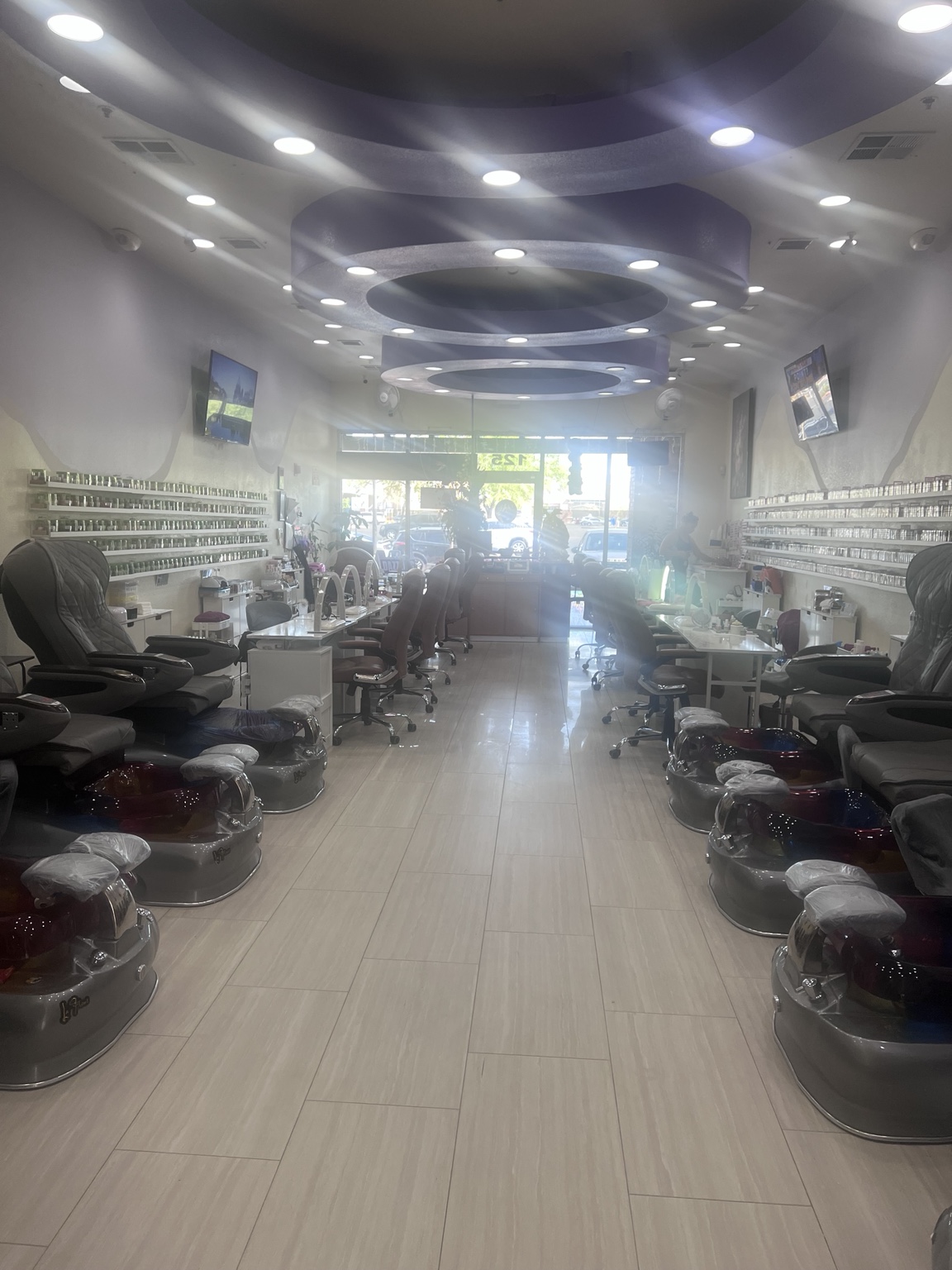 Dazzling Nails and Spa technicians providing pedicure services